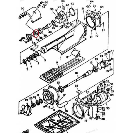 Joint spy d'arbre coupleur pour jet ski Yamaha WJ500 1990 WR650 1990 WR500 1990 1991