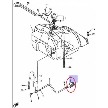 Filtre à essence pour moto neige Yamaha ET340 1987 1996 PZ480 1986 1995
