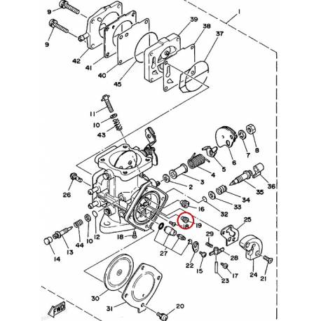 Gicleur 120 de carburateur pour jet ski Yamaha SJ650 1990 1993 WRA650 1990 1996 