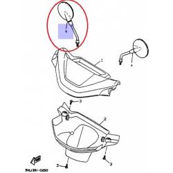 Rétroviseur droit pour scooter Yamaha CW50 1990 1992