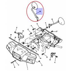 Rétroviseur droit pour moto Yamaha XC125 1990 1993