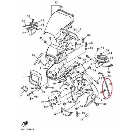 Fixation de face avant pour moto Yamaha XJ650 1982 1983 XS650 1983