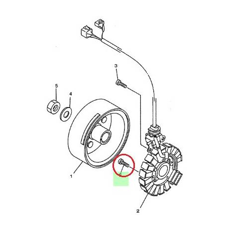 Vis de pression de génératrice pour Yamaha YP125 2003 2009 XQ125 2001 