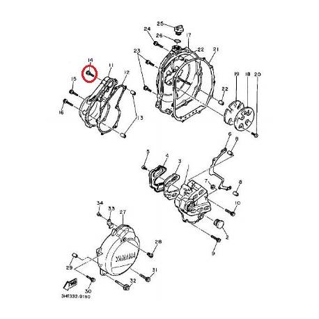 Vis de carter pour moto Yamaha XT660 2007 2011 