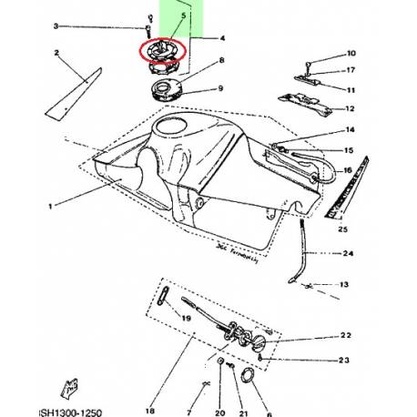 Couvercle de remplisseur pour Yamaha SRX660 1986 1987 FZ600 1986