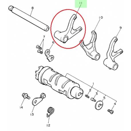 3em fourchette de sélection pour FJ1200 1986 1992 