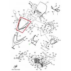 Demi bulle noir origine pour maxi scooter Yamaha XP500 2009 2011 