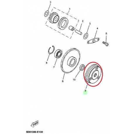 Embrayage de démarreur pour scooter Yamaha YP125 2003 2009 YP180 2003