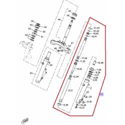 Fourche avant gauche pour scooter Yamaha YP125 2007 2009
