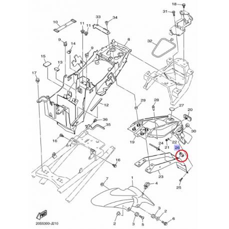 Passe fil pour moto Yamaha SR125 1991 1993 