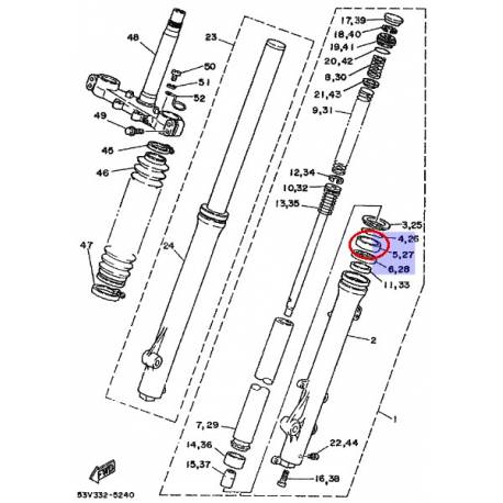 Joint spy de fourche pour moto DT80 1988 