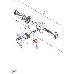 Clips d'axe piston pur scooter Yamaha YP125 2003 2009 XQ125 2001 YP150 2001 2002 