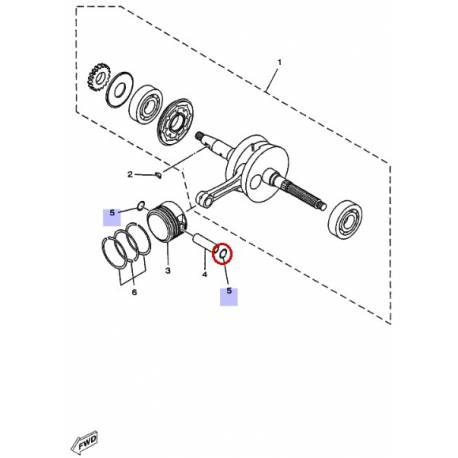 Clips d'axe piston pur scooter Yamaha YP125 2003 2009 XQ125 2001 YP150 2001 2002 