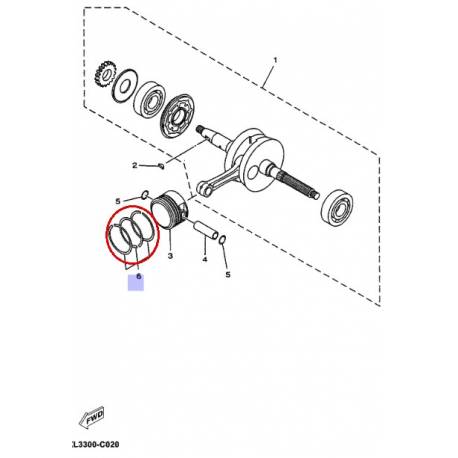 Segment STD pour scooter Yamaha YP125 2004 2009 XQ125 2001 