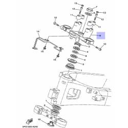 T de fourche supérieur pour moto Yamaha TDM900 2002 2003