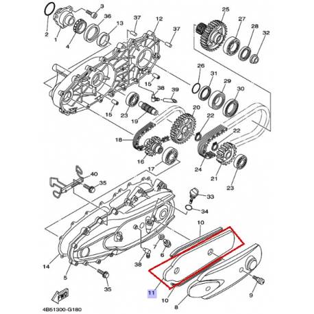 Amortisseur de carénage pour maxi scooter Yamaha XP500 2001 2011  