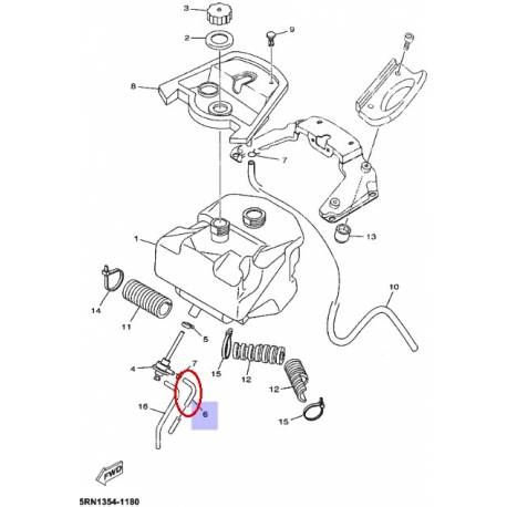 Durite pour scooter Yamaha YN50 1999 2006