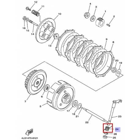 Ressort torsion de moto Yamaha XT125 2005 2007 TT-R125 2005 2013