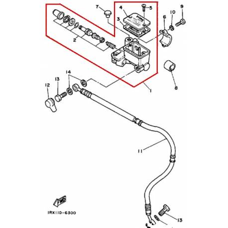 Maître cylindre de moto Yamaha RT180 1990 1993 TT225 1986 1987