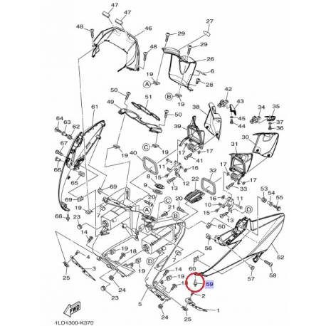 Clip pour maxi scooter Yamaha XP500 2008 2011