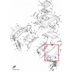Cache latérale gauche pour Yamaha V MAX 2009 2013  
