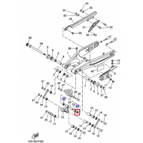 Joint spy de bras arrière Yamaha XT660 2007 2011 