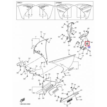 Amortisseur de carénage pour Yamaha YZF-R1 2009 2013