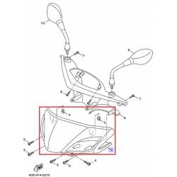 Couvercle compteur noir mat pour Yamaha XC125 2007 2012