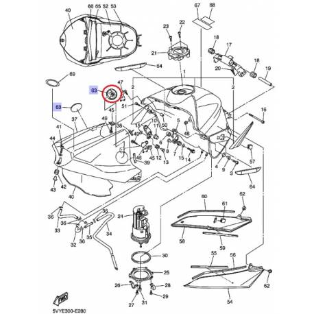 Emblème de cache réservoir Yamaha 