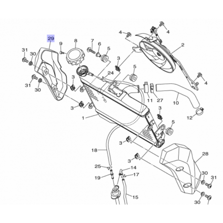 ECOPE RADIATEUR MT07