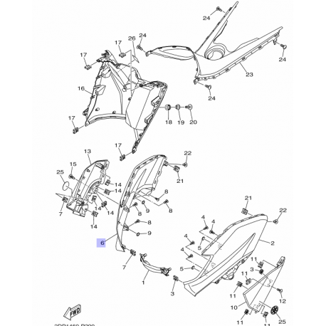 FACE AVANT DROITE N MAX 125 NOIR