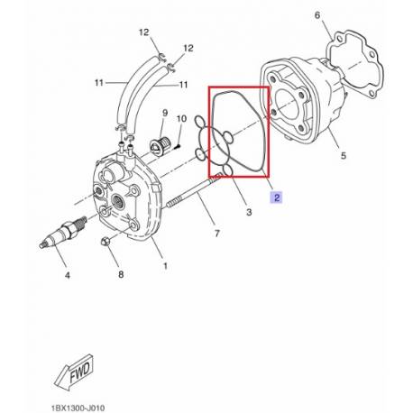 Joint de culasse MA50 1992 SH50 1987 Yamaha
