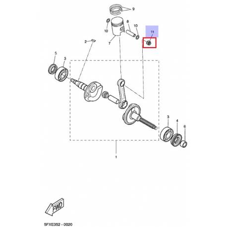 Roulement de bielle CW50 2003 NS50 2013 Yamaha 