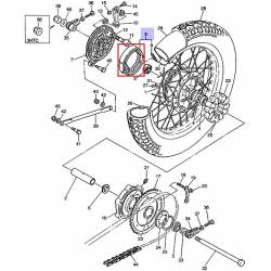Mâchoire de freins arrière SR500 1985 SR400 1985 2003 Yamaha