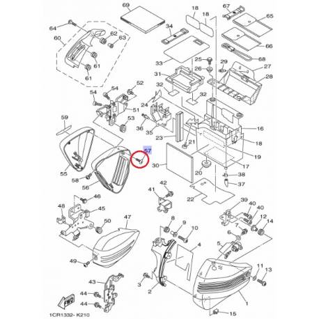 Vis de carénage XV1900 2006 2013 YZF600R 1996 2002 yamaha