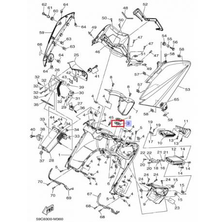 Joint de commutateur XP500 2004 2013 Yamaha