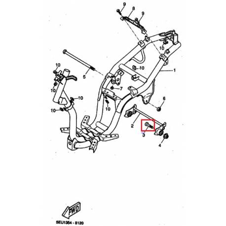 Boulon de support moteur Yamaha YQ50 2000 2012 EW50 2001 2011