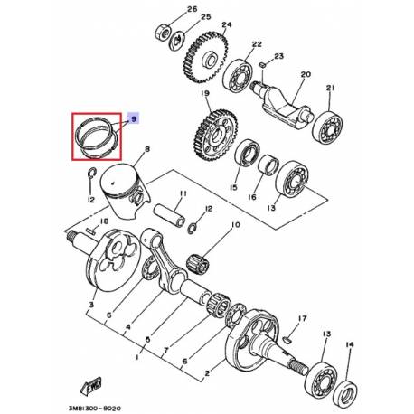 Segment 0.50mm Yamaha DT125 1991 1995 TDR125 1991 1992 TZR125 1992