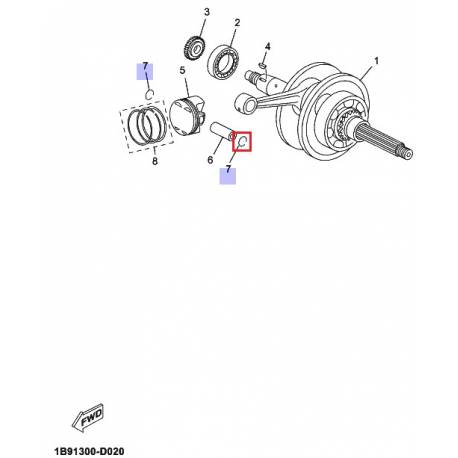 Circlip axe de piston VP125 2008 2012 YP125 2006 2013
