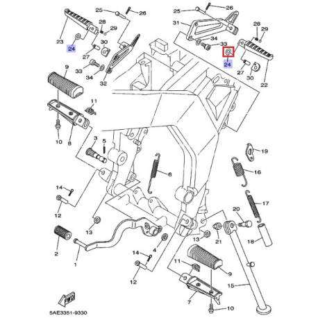 Joint de cale pied TDR125 1993 2002