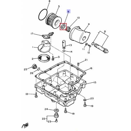 Rondelle de filtre à huile Yamaha XS400 1982 FZ750 1985 1991
