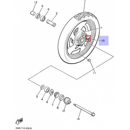Valve Yamaha FZX750 1987 1998 XVZ13 1989 2000