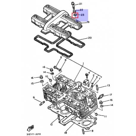 Rondelle de culasse Yamaha XJ900 1986 FZ750 1986 