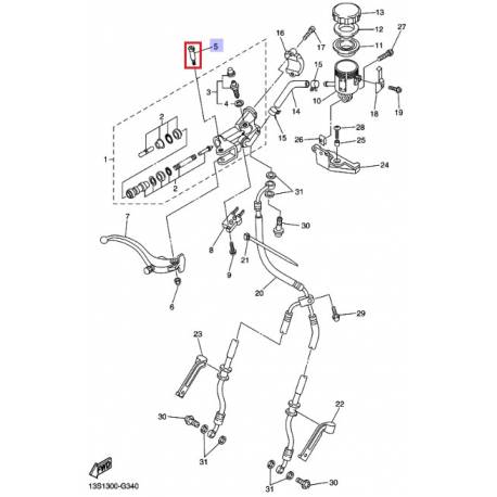 Boulon de levier Yamaha YZF-R6 2008 2011 YZF-R1 2005 2013