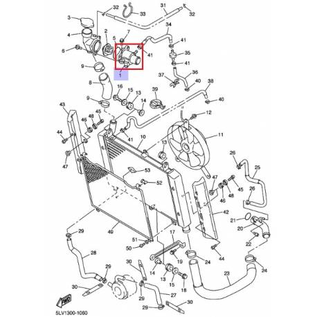 Boitier thermostat Yamaha FZR1000  2001 2005