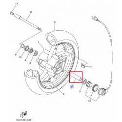 Collerette roue avant Yamaha XP500 2001 2007 YP250 1995 2003