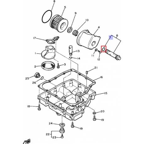 Joint torique de clapet de progression Yamaha FJ1200 1987 