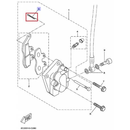 Goupille de plaquette Yamaha DT50 2007 2011