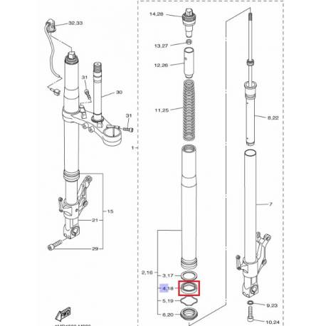 Joint spy de fourche Yamaha FZ-8 2011 2013 FZ-1 2006 2012