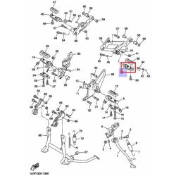 Cale pied arrière gauche Yamaha FZS1000 2001 2005 FJR1300 2002 2013